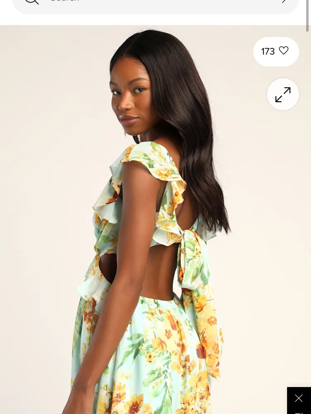 NWT Lulu's Mint and Floral Dress - Picture 2 of 7